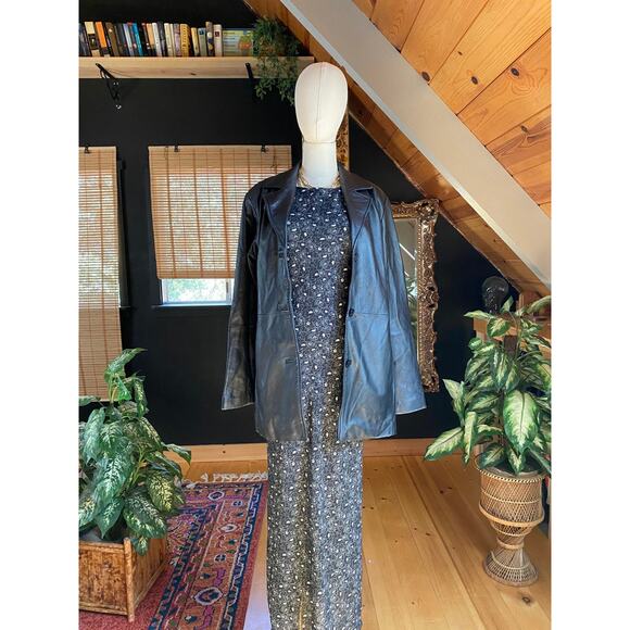 Vintage Dress Black White Floral - Picture 10 of 10